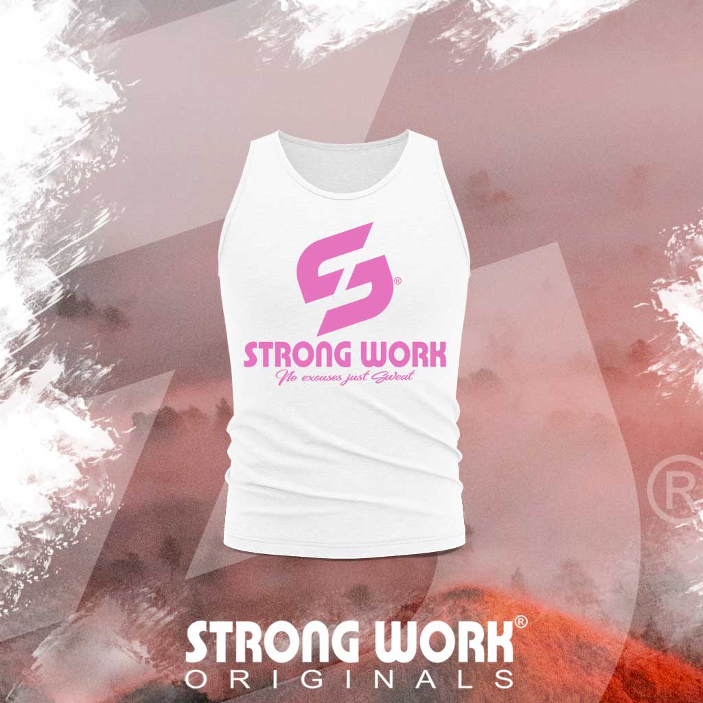 STRONG WORK SPORTSWEAR - Débardeur coton bio Strong Work Originals PINK EDITION Homme