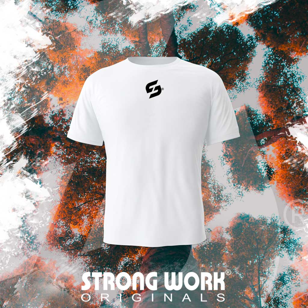 T-SHIRT EN COTON BIO STRONG WORK CRUCIAL POUR FEMME - VETEMENT DE SPORT ECO-RESPONSABLE