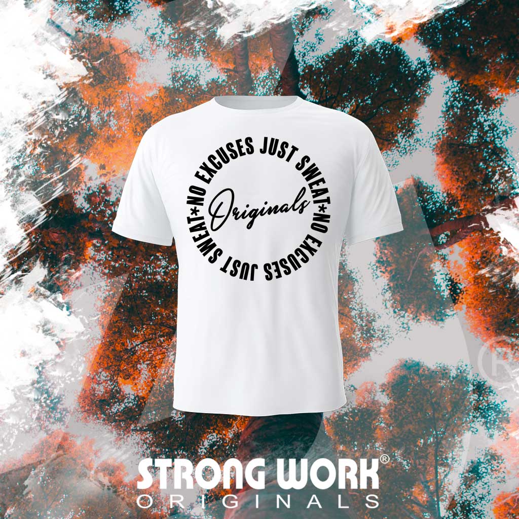 T-SHIRT EN COTON BIO STRONG WORK ORIGINALS EDITION POUR HOMME - VETEMENT DE SPORT ECO-RESPONSABLE