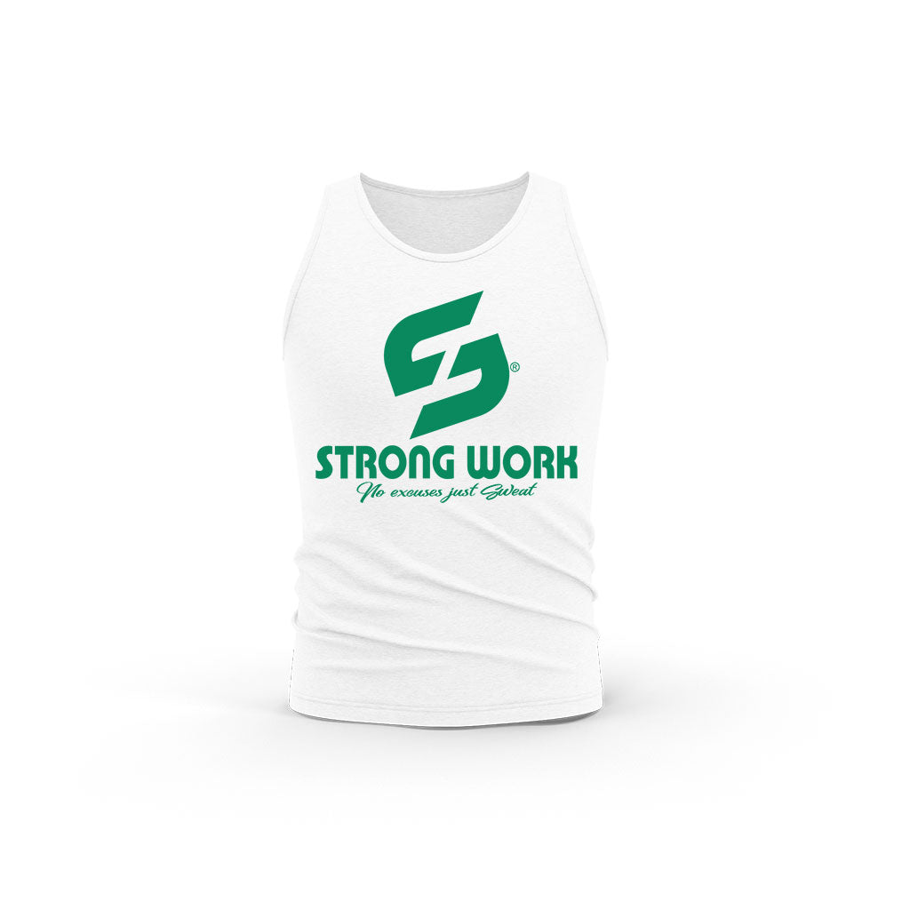 Débardeur coton bio Strong Work Originals GREEN EDITION Homme - BLANC