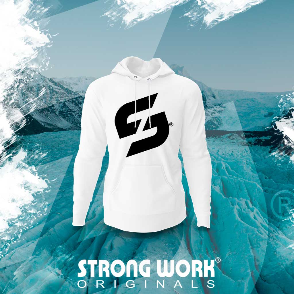 SWEAT-SHIRT A CAPUCHE EN COTON BIO STRONG WORK EVOLUTION POUR HOMME - SPORTSWEAR ECO-RESPONSABLE