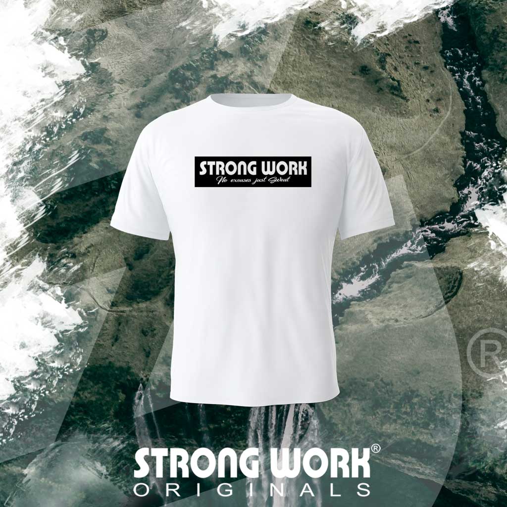 T-SHIRT EN COTON BIO STRONG WORK TENACITY POUR HOMME - TENUE DE SPORT ECO-RESPONSABLE