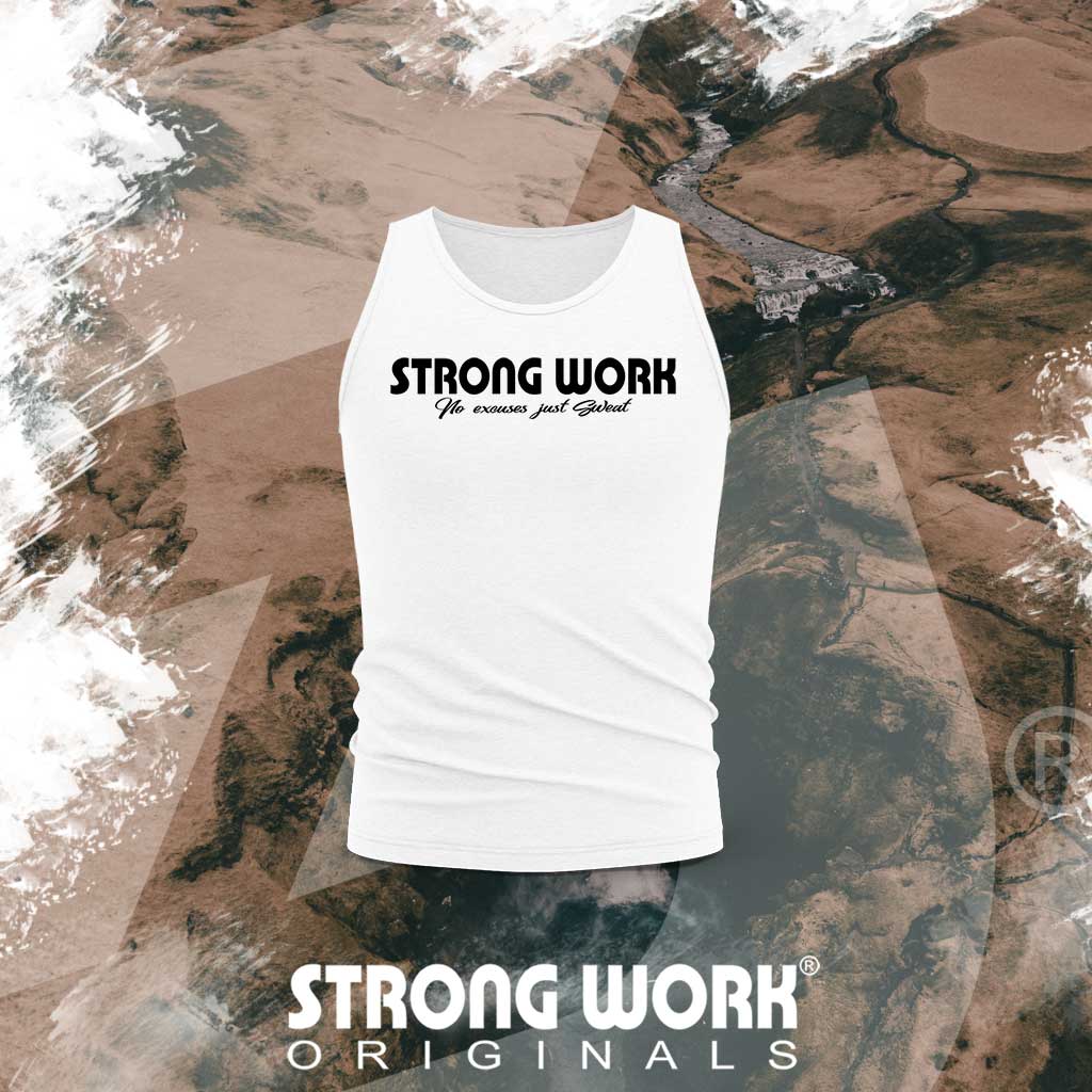 DEBARDEUR EN COTON BIO STRONG WORK INTENSITY POUR HOMME - SPORTSWEAR ECO-RESPONSABLE