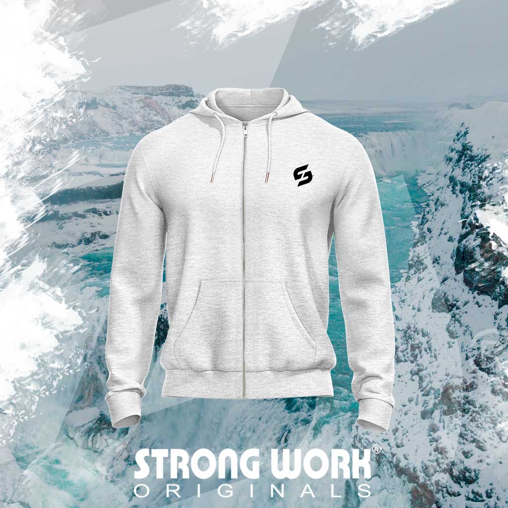 SWEAT-SHIRT A CAPUCHE ZIPPE EN COTON BIO STRONG WORK NEW CLASSIC POUR FEMME - SPORTSWEAR ECO-RESPONSABLE