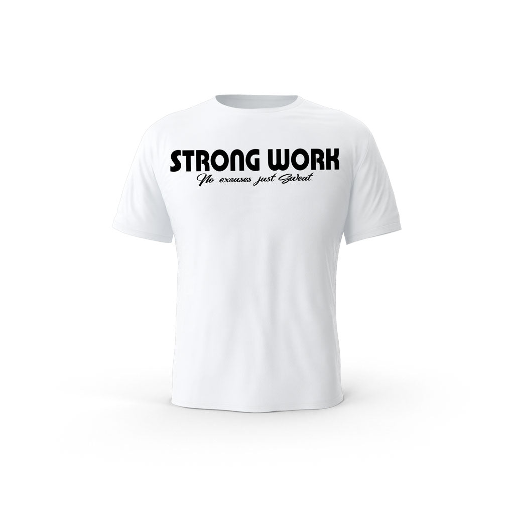 T-Shirt coton bio Strong Work Intensity Homme - WHITE