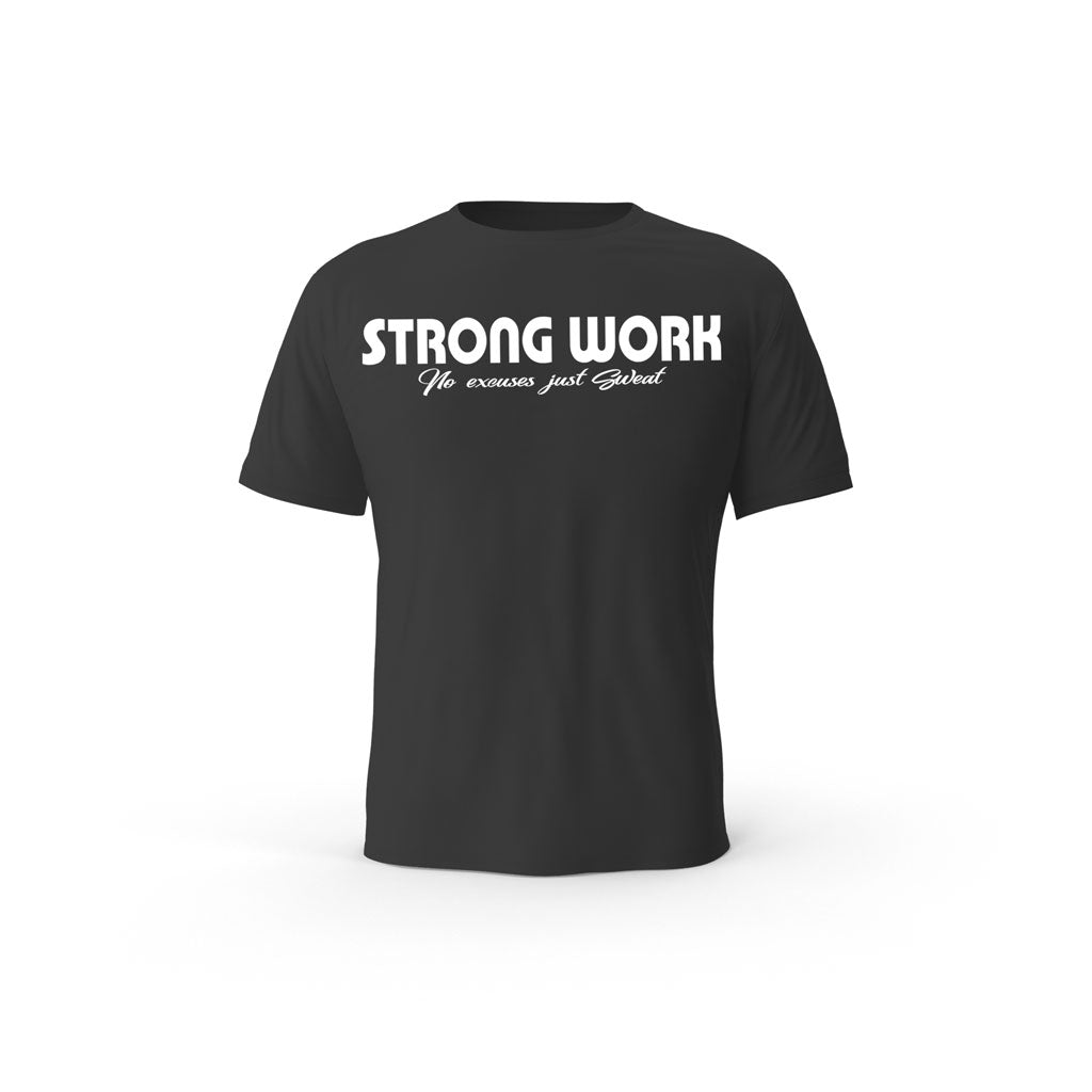 T-Shirt coton bio Strong Work Intensity Homme - BLACK