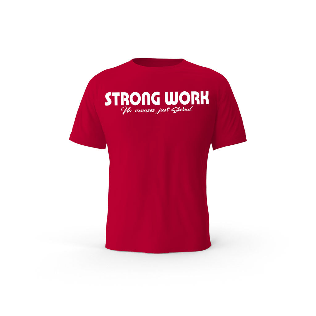 T-Shirt coton bio Strong Work Intensity Homme - ROUGE