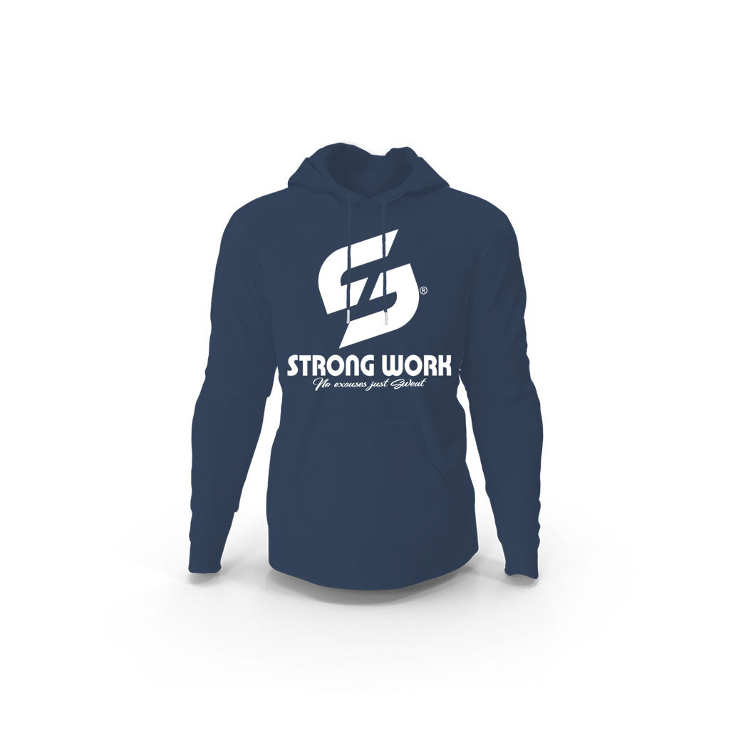 Sweat-Shirt à capuche coton bio Strong Work Originals Homme - Bleu marine