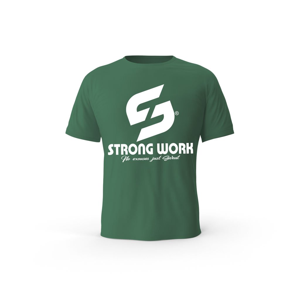 t-shirt bio vert caraibe Strong Work Challenge pour femme