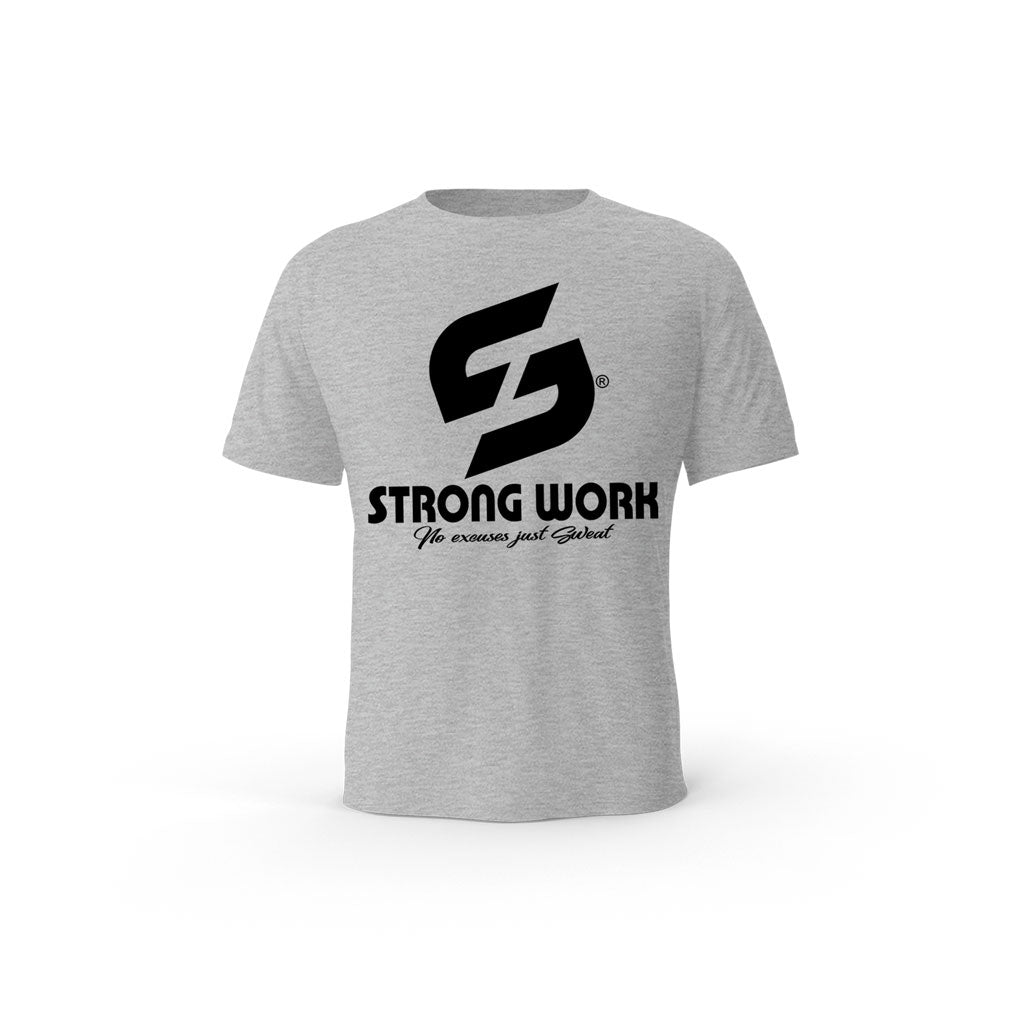 t-shirt gris chiné strong work Evolution face pour femme